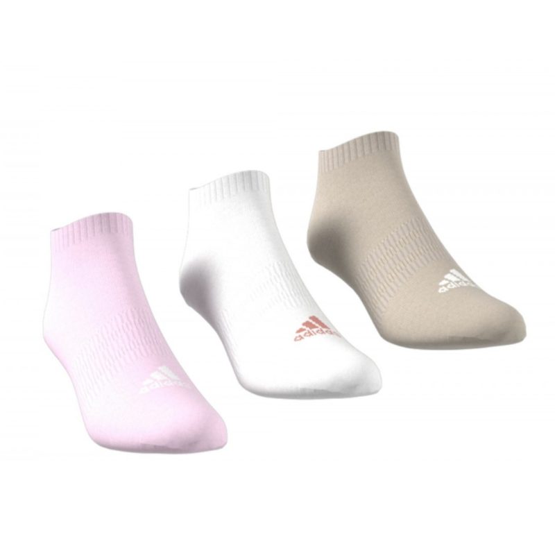 Adidas ถุงเท้า Cushioned Low-Cut Socks 3 Pairs | Clear Pink/White/Wonder Beige ( IJ8241 ) - Image 3