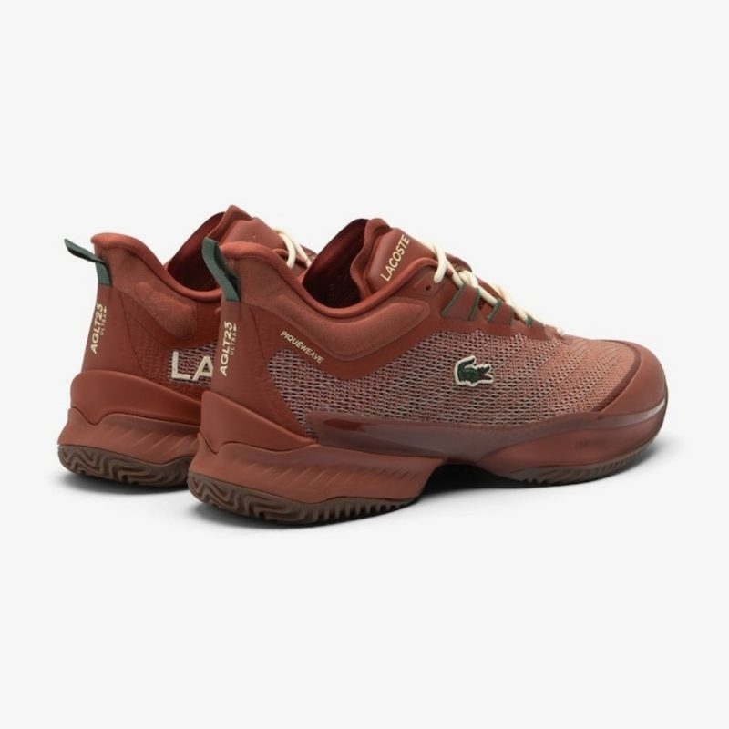 Lacoste รองเท้าเทนนิสผู้ชาย AG-LT23 Ultra Tennis Shoes | Dark Orange/Gum ( 50SMA0006A04 ) - Image 3