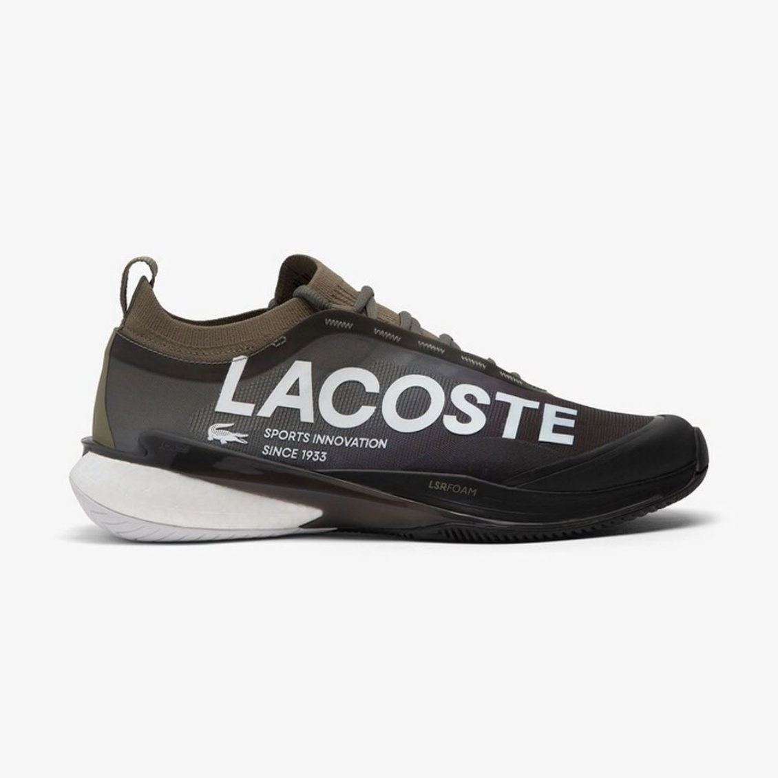 Lacoste รองเท้าเทนนิสผู้ชาย AG-LT25 Lite Tennis Shoes | Khaki/Black ( 50SMA00115E5 )