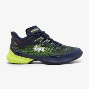 Lacoste รองเท้าเทนนิสผู้ชาย AG-LT23 Ultra Tennis Shoes | Navy / Yellow ( 50SMA02162M3 )