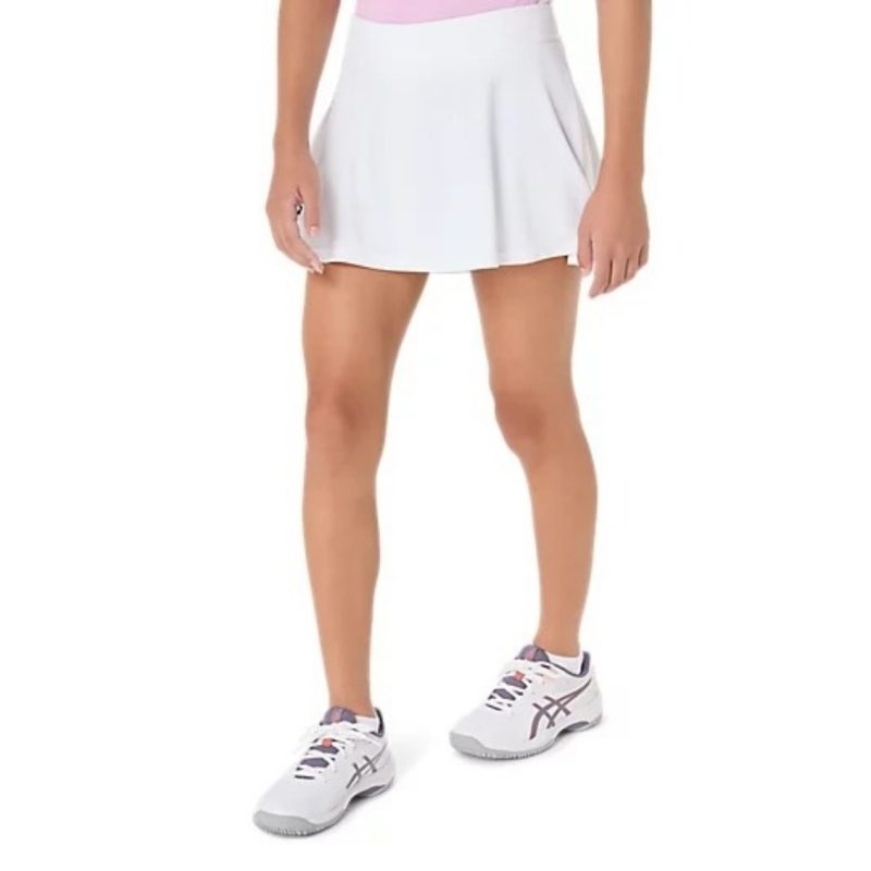 Asics กระโปรงเทนนิสเด็กผู้หญิง Girls Tennis Skort | Brilliant White ( 2044A043-100 ) - Image 3