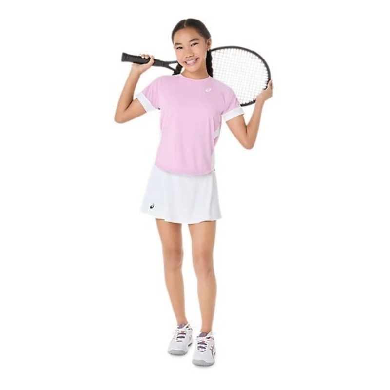 Asics กระโปรงเทนนิสเด็กผู้หญิง Girls Tennis Skort | Brilliant White ( 2044A043-100 ) - Image 7