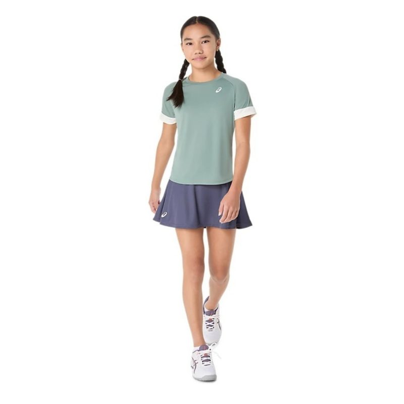 Asics กระโปรงเทนนิสเด็กผู้หญิง Girls Tennis Skort | Indigo Fog ( 2044A043-500 ) - Image 6