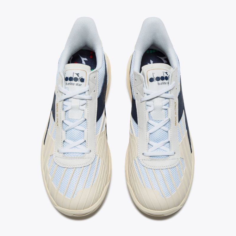 Diadora รองเท้าเทนนิสผู้ชาย B. Elite Star | White/Blue Corsair ( 101.181500_C1494 ) - Image 4