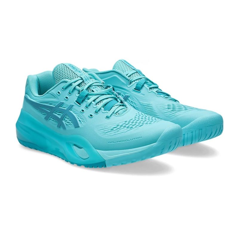 Asics รองเท้าเทนนิสผู้ชาย Men's Gel-Resolution X | Ice Mint/Lagoon ( 1041A481-401 ) - Image 2