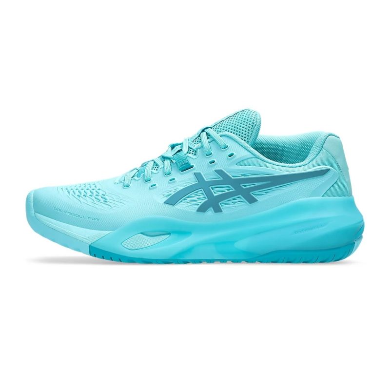 Asics รองเท้าเทนนิสผู้ชาย Men's Gel-Resolution X | Ice Mint/Lagoon ( 1041A481-401 ) - Image 8