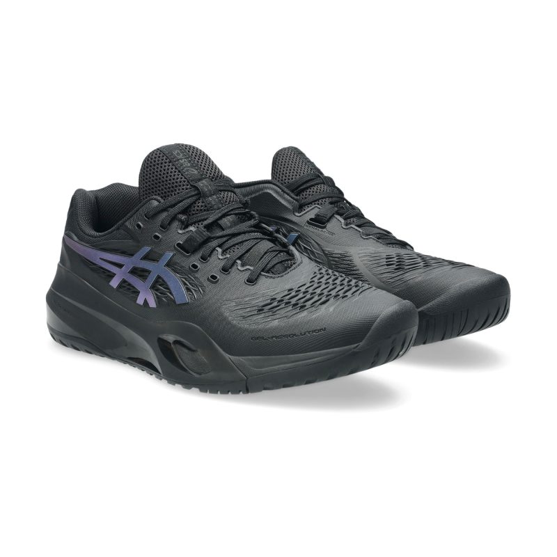 Asics รองเท้าเทนนิสผู้ชาย Men’s Gel-Resolution X Night Energy | Black/Prism Blue ( 1041A526-960 ) - Image 3