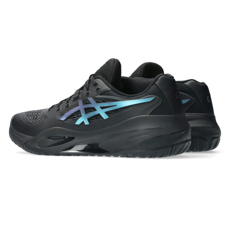 Asics รองเท้าเทนนิสผู้ชาย Men’s Gel-Resolution X Night Energy | Black/Prism Blue ( 1041A526-960 ) - Image 4
