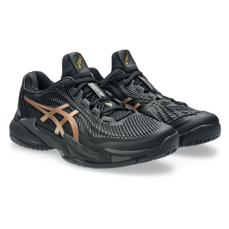 Asics รองเท้าเทนนิสผู้ชาย Men's Court FF 3 Novak Night Energy | Black/Prism Gold ( 1041A527-960 ) - Image 3