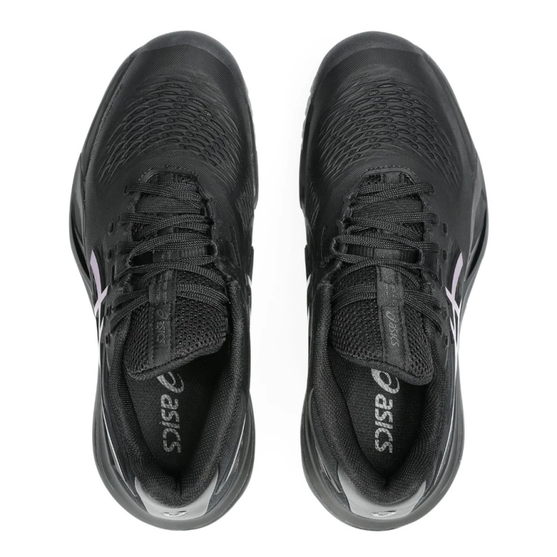 Asics รองเท้าเทนนิสผู้หญิง Women's Gel-Resolution X Night Energy | Black/Prism Blue ( 1042A303-960 ) - Image 4