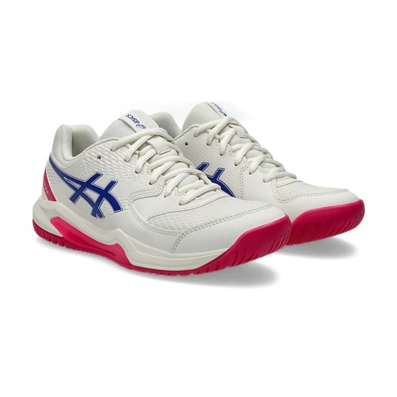 Asics รองเท้าเทนนิสผู้หญิง Gel-Dedicate 8 | Cream/Dark Cobalt  ( 1042A237-105 ) - Image 2