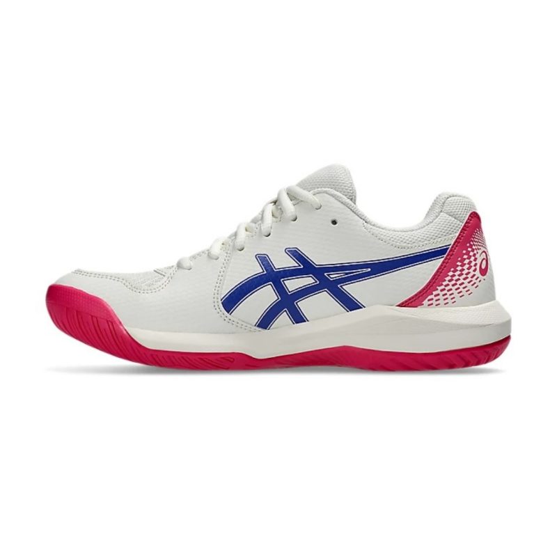 Asics รองเท้าเทนนิสผู้หญิง Gel-Dedicate 8 | Cream/Dark Cobalt  ( 1042A237-105 ) - Image 4