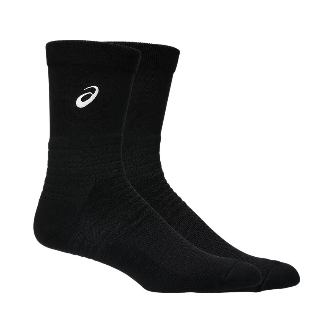 Asics ถุงเท้าเทนนิส Resolution Crew Socks | Performance Black ( 3043A114-001 )