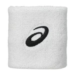 Asics ปลอกรัดข้อมือเทนนิสแบบสั้น Wrist Band Pair | Brilliant White ( 3043A120-100 )