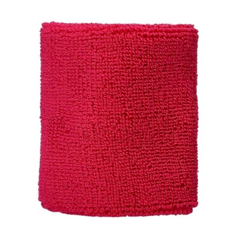 Asics ปลอกรัดข้อมือเทนนิสแบบสั้น Wrist Band Pair | Bright Rose ( 3043A120-700 ) - Image 2