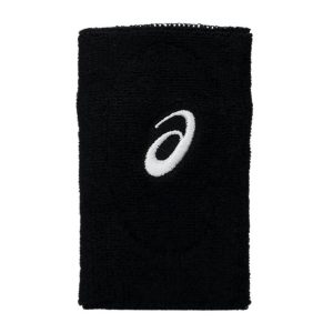 Asics ปลอกรัดข้อมือเทนนิสแบบยาว Wrist Band Long | Performance Black ( 3043A121-001 )