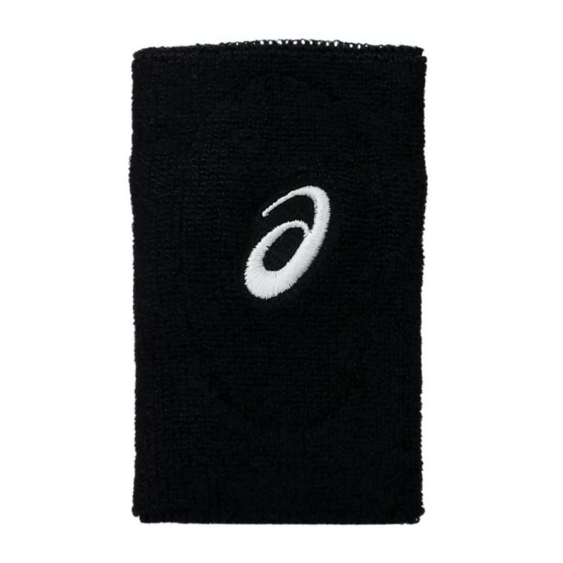 Asics ปลอกรัดข้อมือเทนนิสแบบยาว Wrist Band Long | Performance Black ( 3043A121-001 )