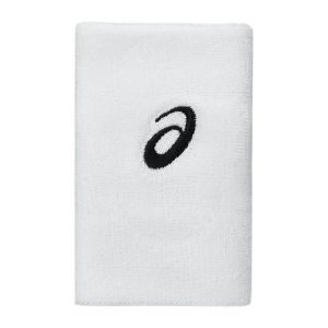 Asics ปลอกรัดข้อมือเทนนิสแบบยาว Wrist Band Long | Brilliant White ( 3043A121-100 )
