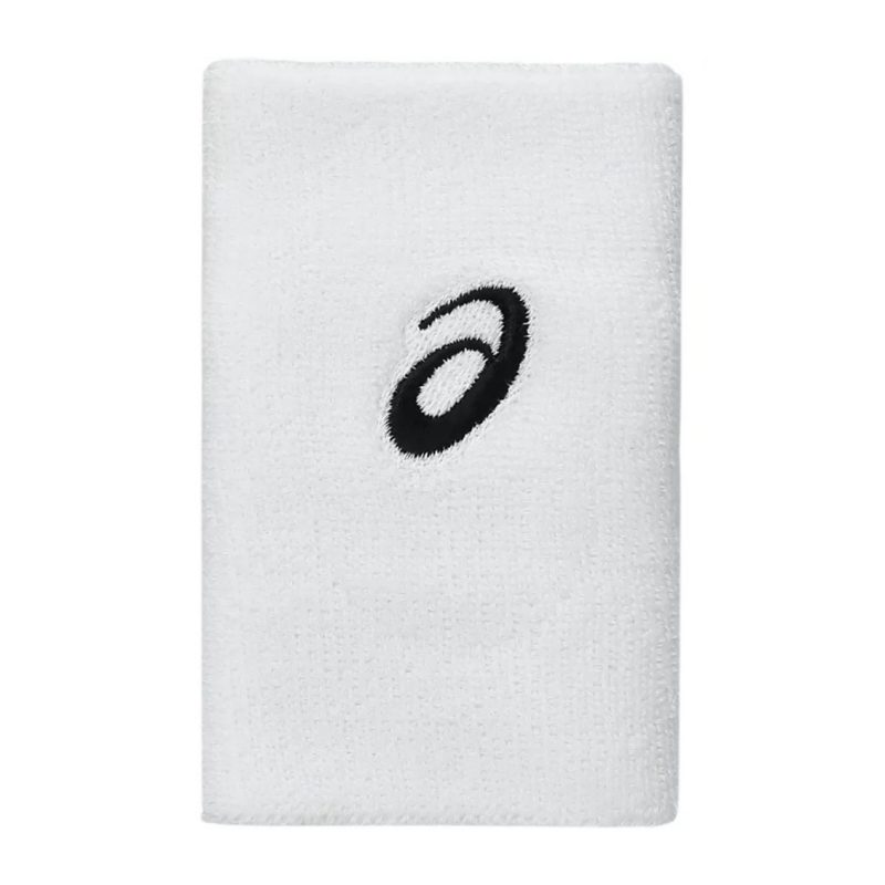 Asics ปลอกรัดข้อมือเทนนิสแบบยาว Wrist Band Long | Brilliant White ( 3043A121-100 )