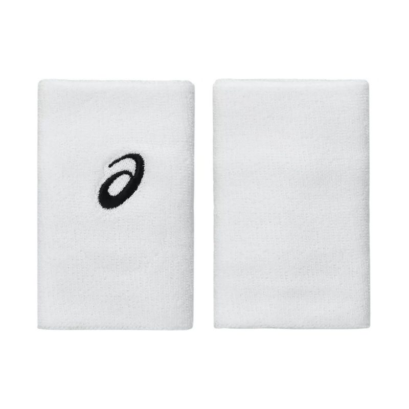 Asics ปลอกรัดข้อมือเทนนิสแบบยาว Wrist Band Long | Brilliant White ( 3043A121-100 ) - Image 3
