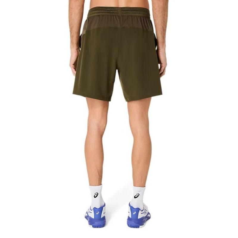 Asics กางเกงเทนนิสผู้ชาย Men’s Match 7in Short | Brown Stone ( 2041A357-200 ) - Image 2