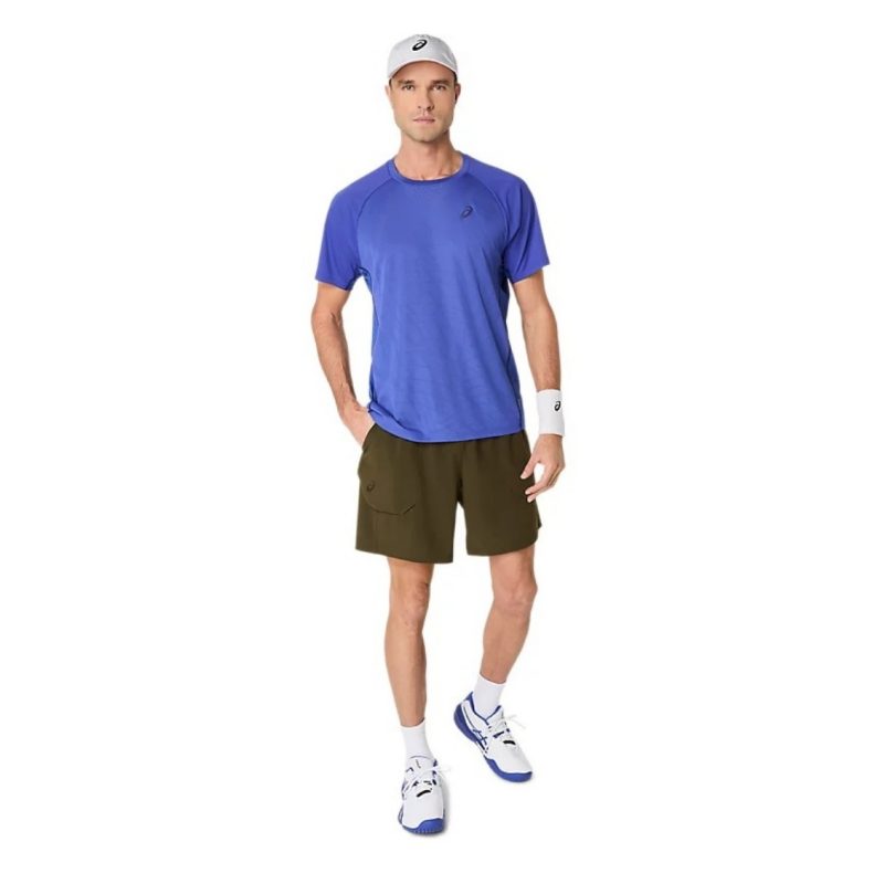 Asics กางเกงเทนนิสผู้ชาย Men’s Match 7in Short | Brown Stone ( 2041A357-200 ) - Image 7