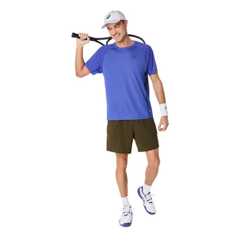 Asics กางเกงเทนนิสผู้ชาย Men’s Match 7in Short | Brown Stone ( 2041A357-200 ) - Image 8