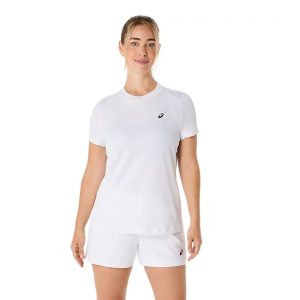 Asics เสื้อเทนนิสผู้หญิง Women's Court SS Top | Brilliant White ( 2042A371-100 )