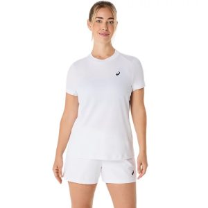 Asics เสื้อเทนนิสผู้หญิง Women's Court SS Top | Brilliant White ( 2042A371-100 )