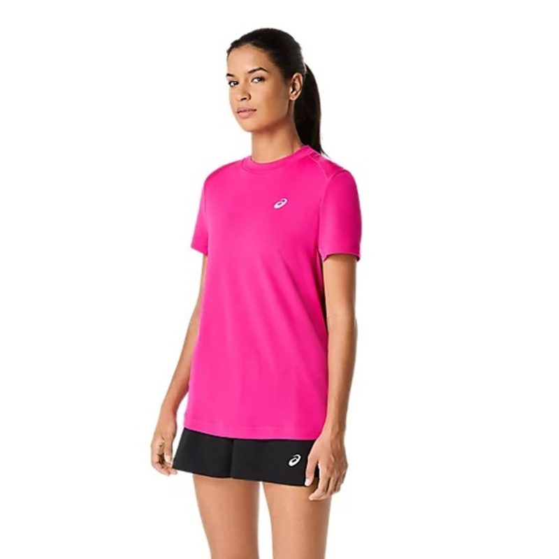 Asics เสื้อเทนนิสผู้หญิง Women's Court SS Top | Pink Rave ( 2042A371-701 ) - Image 3
