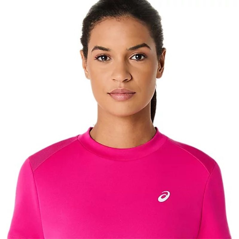 Asics เสื้อเทนนิสผู้หญิง Women's Court SS Top | Pink Rave ( 2042A371-701 ) - Image 4