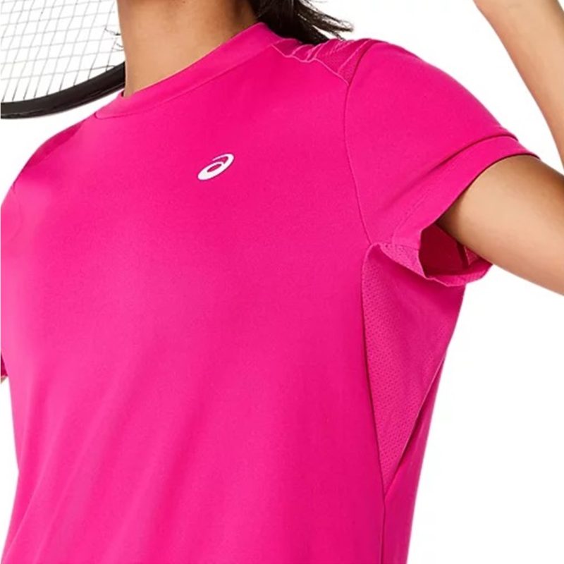 Asics เสื้อเทนนิสผู้หญิง Women's Court SS Top | Pink Rave ( 2042A371-701 ) - Image 5