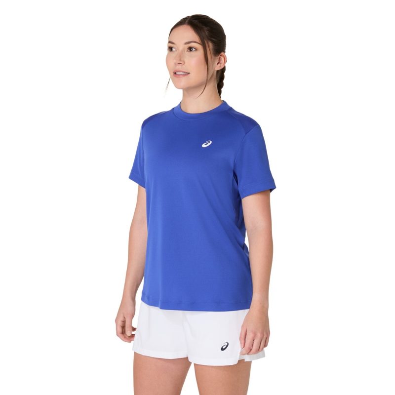 Asics เสื้อเทนนิสผู้หญิง Women's Court SS Top | Dark Cobalt ( 2042A371-403 ) - Image 3