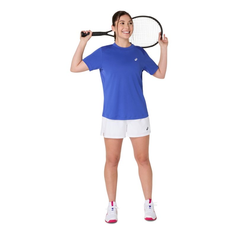 Asics เสื้อเทนนิสผู้หญิง Women's Court SS Top | Dark Cobalt ( 2042A371-403 ) - Image 6