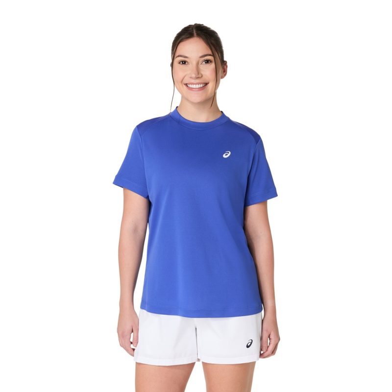 Asics เสื้อเทนนิสผู้หญิง Women's Court SS Top | Dark Cobalt ( 2042A371-403 )