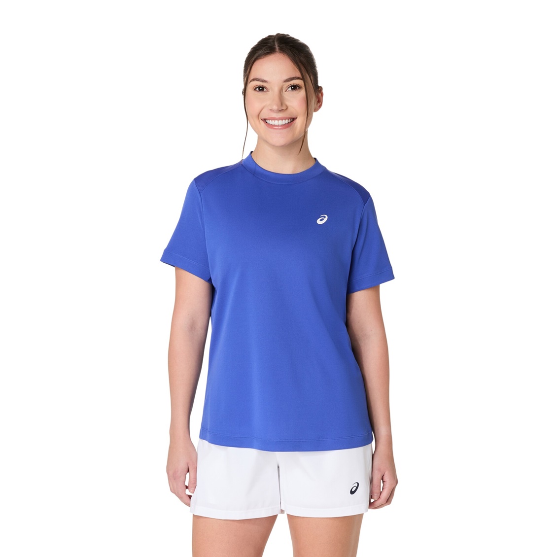 Asics เสื้อเทนนิสผู้หญิง Women's Court SS Top | Dark Cobalt ( 2042A371-403 )