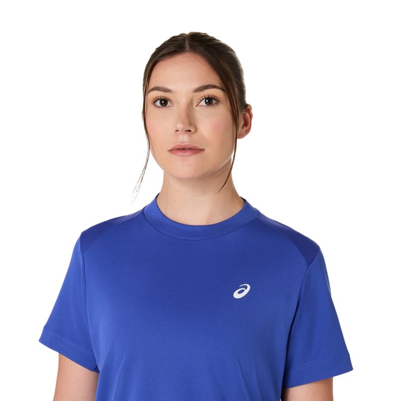 Asics เสื้อเทนนิสผู้หญิง Women's Court SS Top | Dark Cobalt ( 2042A371-403 ) - Image 4