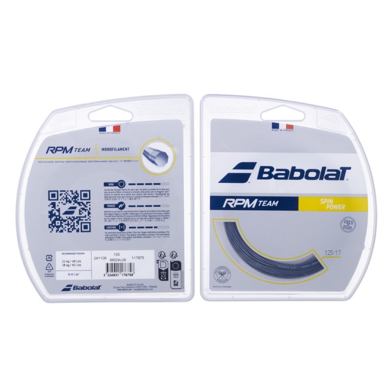 Babolat เอ็นไม้เทนนิส RPM Team 17/1.25mm Tennis Strings Reel | Black ( 241108 ) - Image 3
