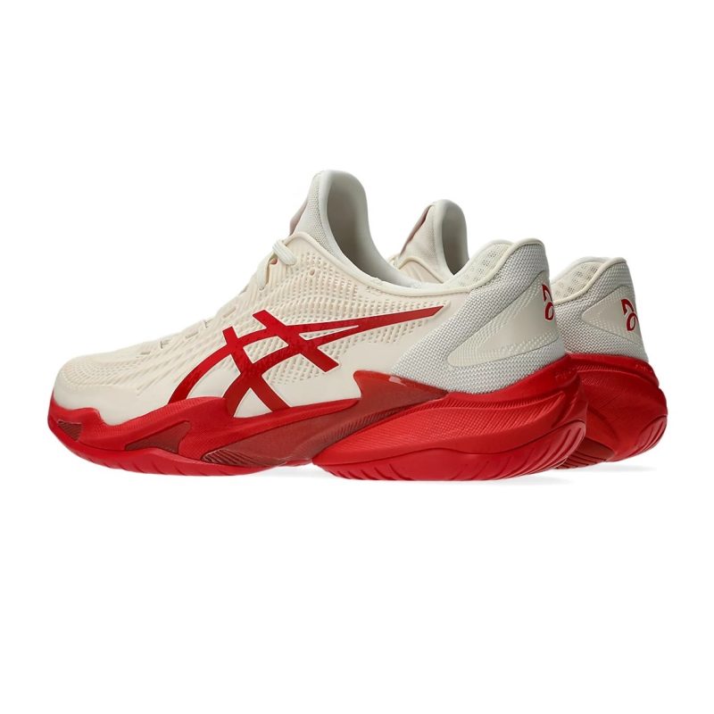 Asics รองเท้าเทนนิสผู้ชาย Court FF 3 Novak | Cream/Classic Red ( 1041A522-968 ) - Image 3