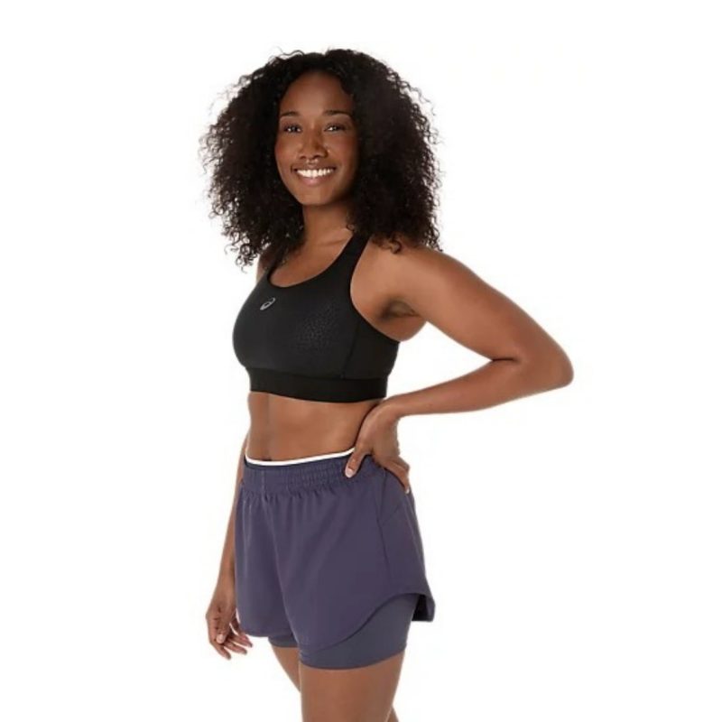 Asics สปอร์ตบรา Women's Game Compression Bra | Performance Black ( 2042A390-001 ) - Image 4