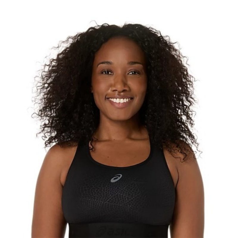 Asics สปอร์ตบรา Women's Game Compression Bra | Performance Black ( 2042A390-001 ) - Image 5