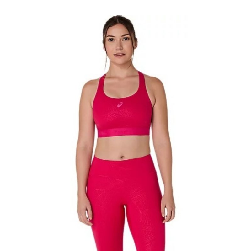 Asics สปอร์ตบรา Women's Game Compression Bra | Bright Rose ( 2042A390-700 ) - Image 2