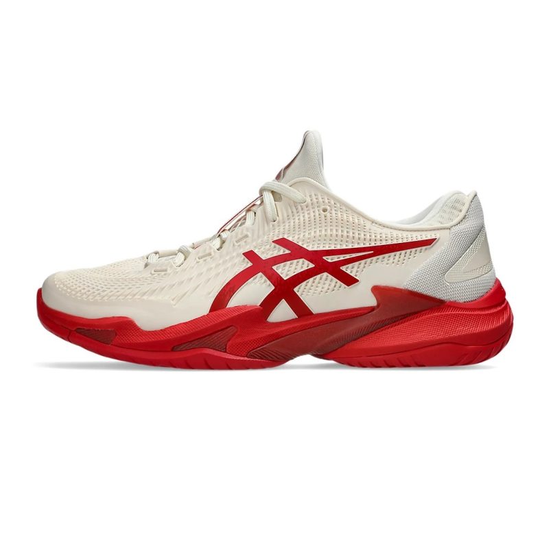 Asics รองเท้าเทนนิสผู้ชาย Court FF 3 Novak | Cream/Classic Red ( 1041A522-968 ) - Image 8