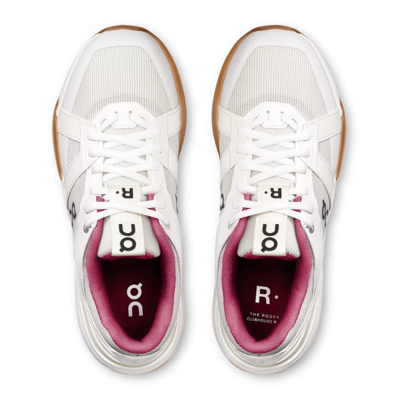 On รองเท้าเทนนิสผู้หญิง The Roger Clubhouse Pro Tennis Shoes | Ivory | Grenadine ( 3WD30054038 ) - Image 6