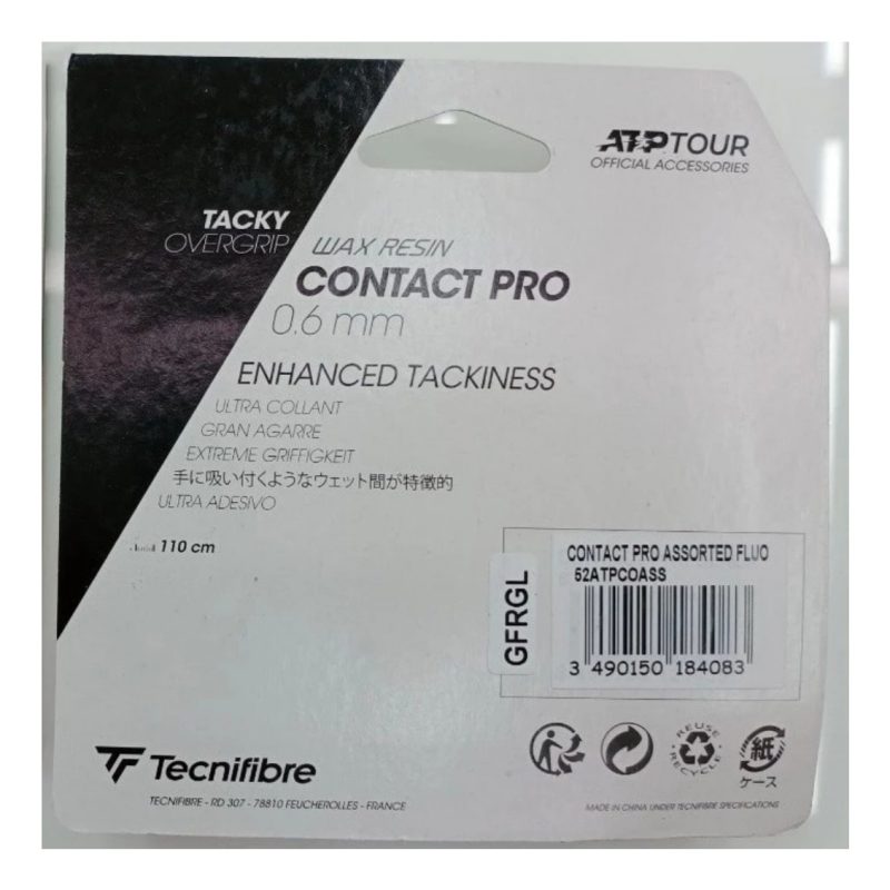 Tecnifibre เทปพันด้าม/กริ๊ปพันด้าม ไม้เทนนิสไม้แบดมินตัน Contact Pro Overgrips Tape Racket Tennis | Green ( 52ATPCOASS ) - Image 6