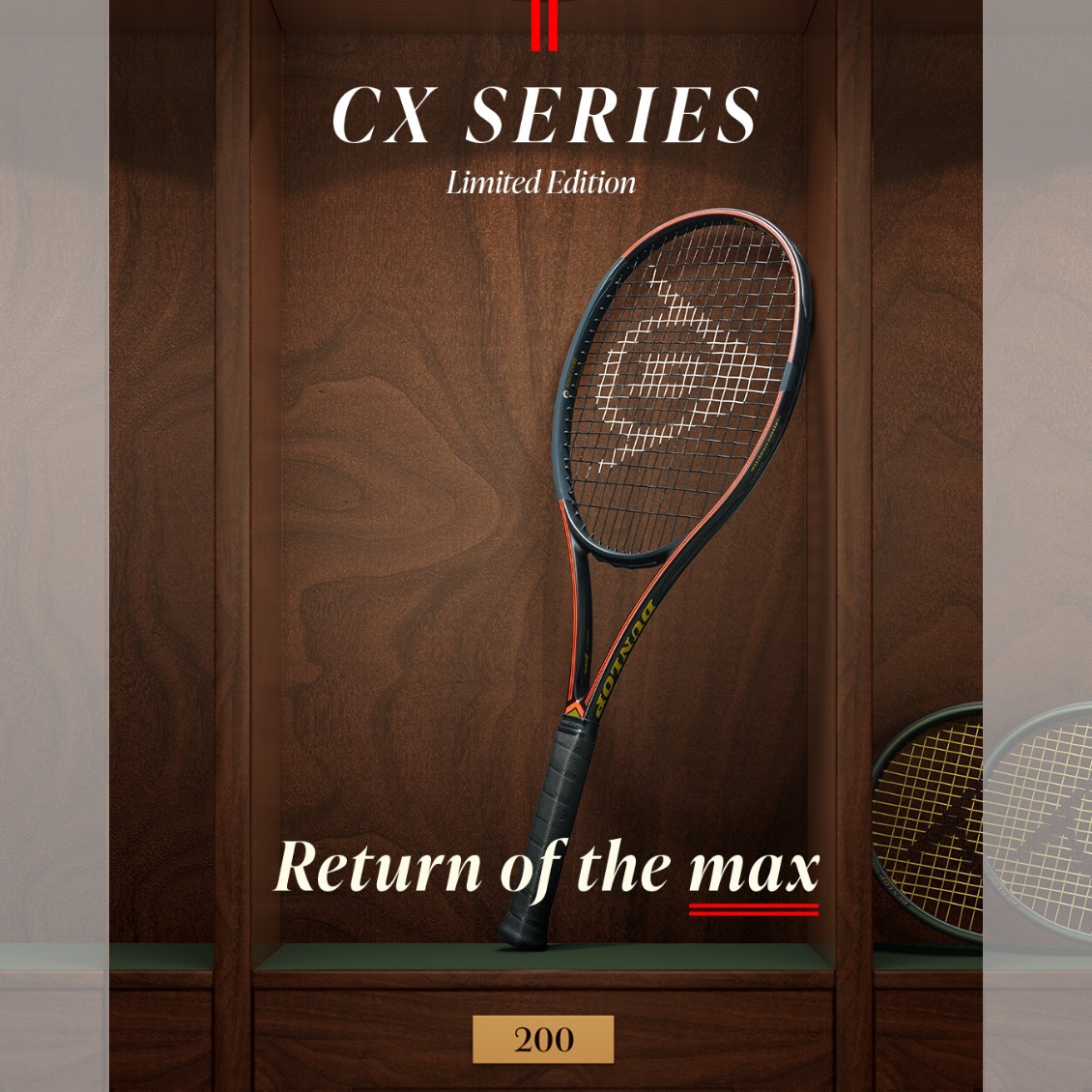 Dunlop ไม้เทนนิส CX 200 Series Limited Edition Tennis Racket G2 | Red/Navy/Yellow ( 10368544 )