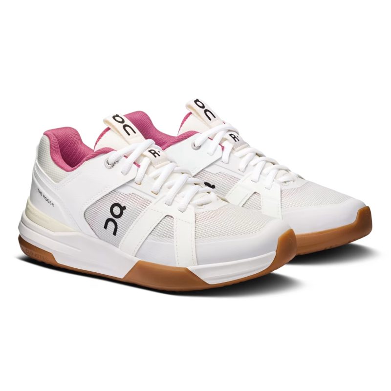 On รองเท้าเทนนิสผู้หญิง The Roger Clubhouse Pro Tennis Shoes | Ivory | Grenadine ( 3WD30054038 ) - Image 2