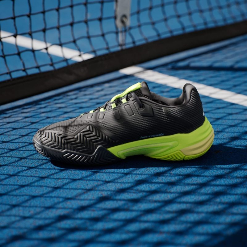 Adidas รองเท้าเทนนิสผู้ชาย Men's Barricade 13 Tennis Shoes | Core Black / Zero Metalic / Lucid Lemon ( IH2559 ) - Image 6