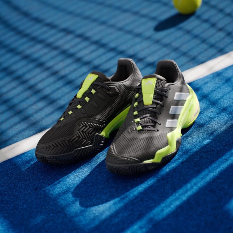 Adidas รองเท้าเทนนิสผู้ชาย Men's Barricade 13 Tennis Shoes | Core Black / Zero Metalic / Lucid Lemon ( IH2559 ) - Image 4