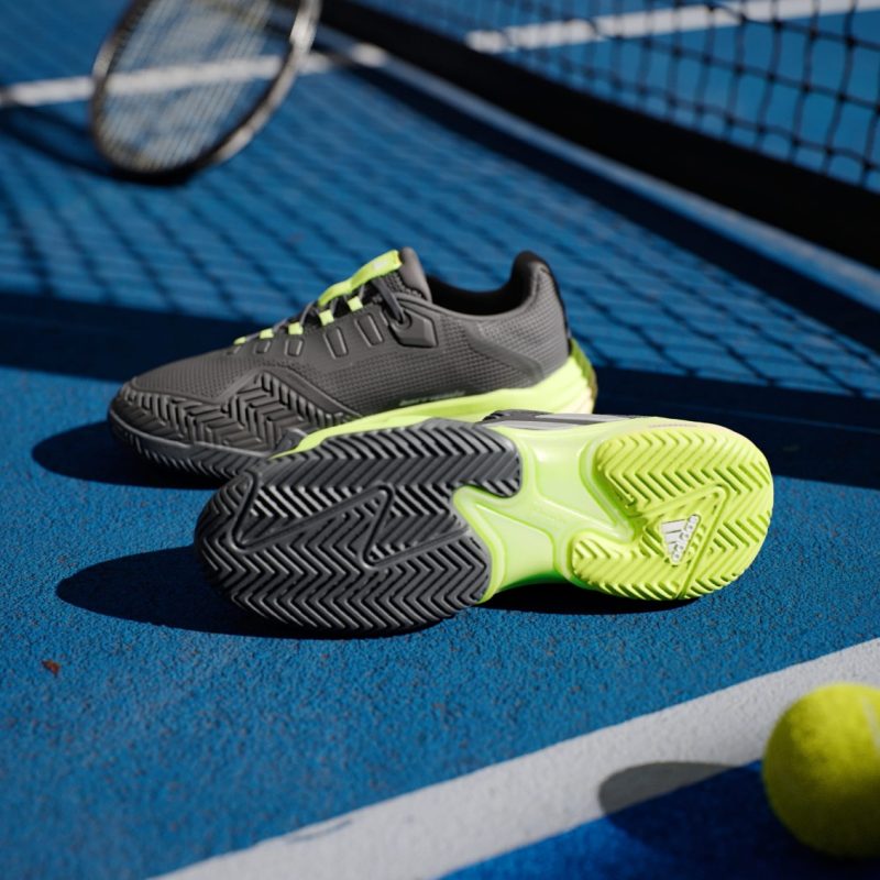 Adidas รองเท้าเทนนิสผู้ชาย Men's Barricade 13 Tennis Shoes | Core Black / Zero Metalic / Lucid Lemon ( IH2559 ) - Image 3